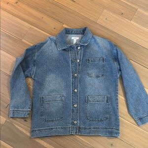 Oversized Light Blue Denim Chore Jacket, Forever 21, Women’s Small
